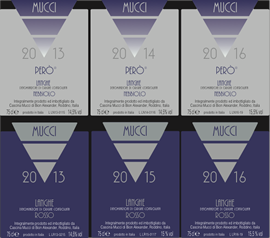 6 labels with link to tecnical sheets